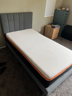 Twin Bed Frame with Mattress