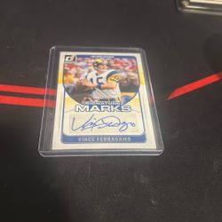 Vince Faragamo Autographed Card