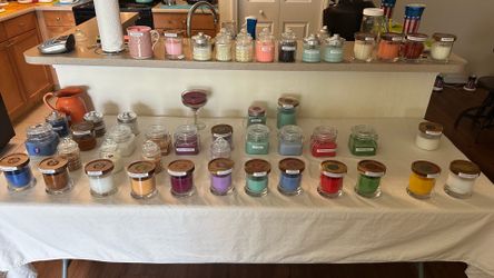 $1 & Up For Quality Wood Wick  Candles. 28 Popular Fragrances.