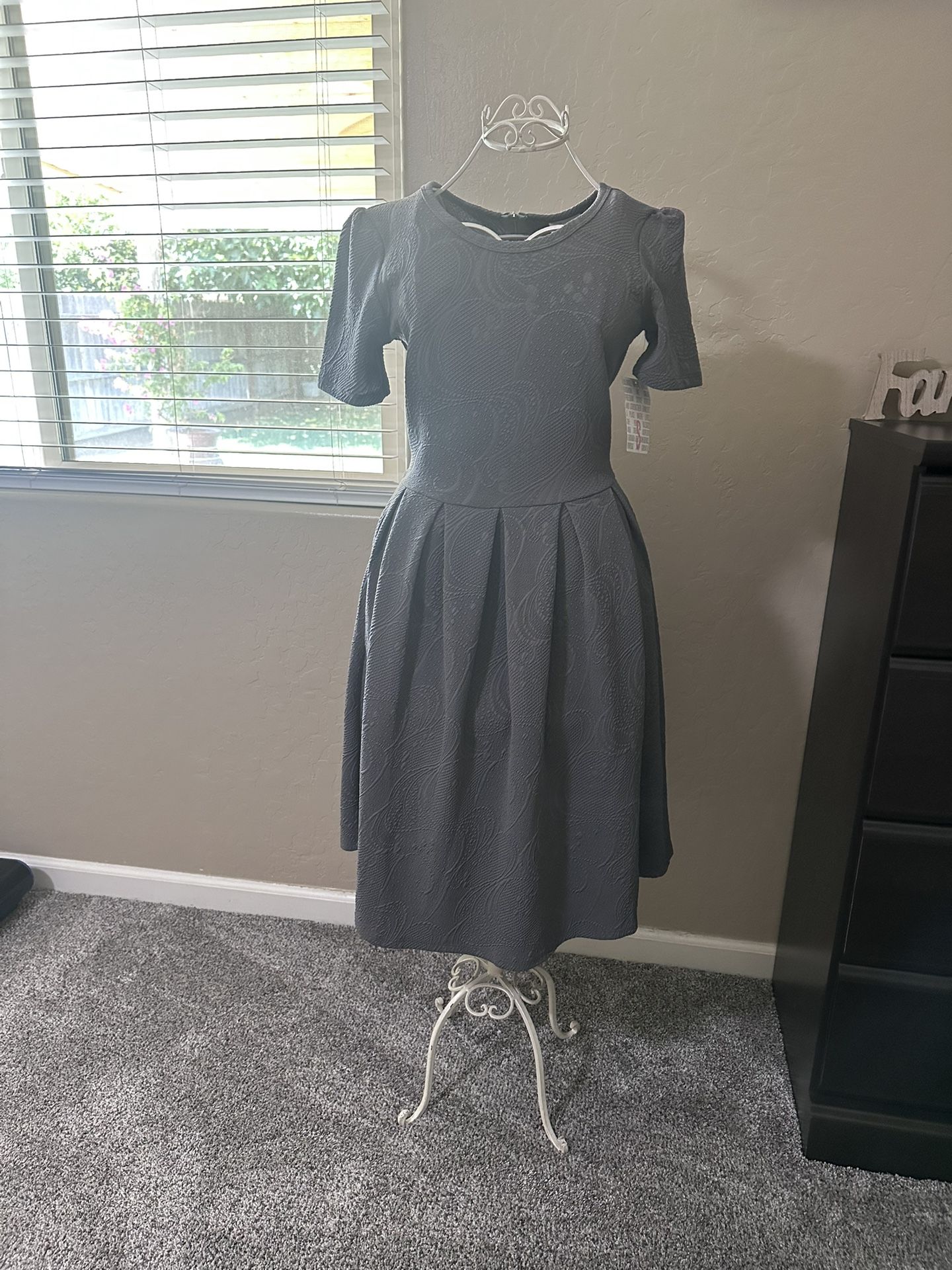 Lularoe Amelia Preppy Classic Dress with Pleats and Pockets