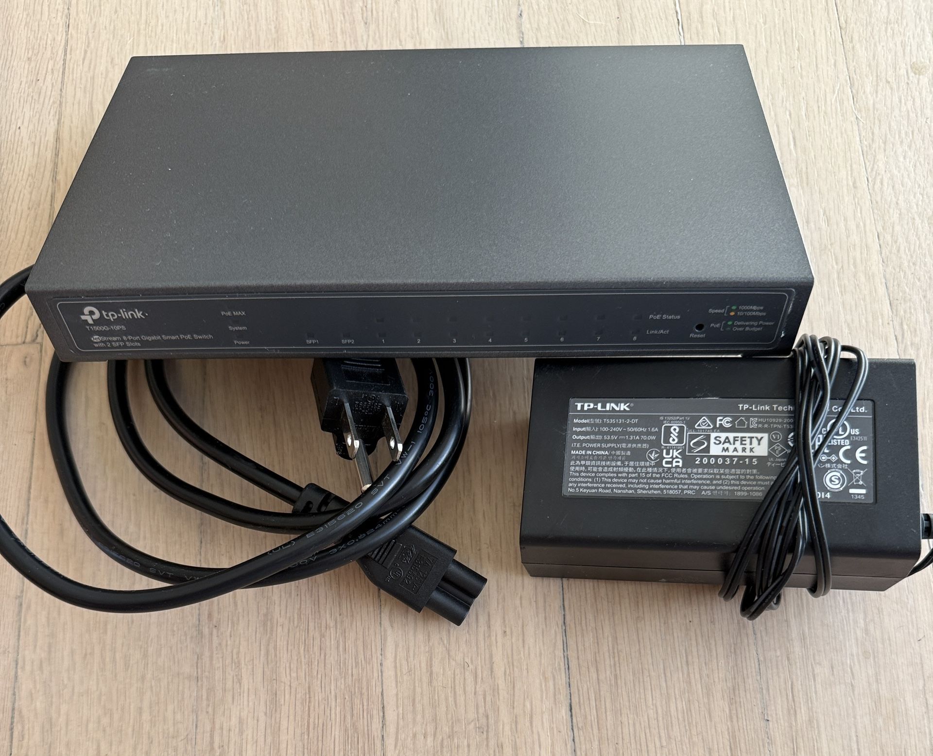 Tp-link T1500G-10PS (TL-SG2210P) Jetstream 8-Port  Smart PoE Switch w/2 SFP Slot