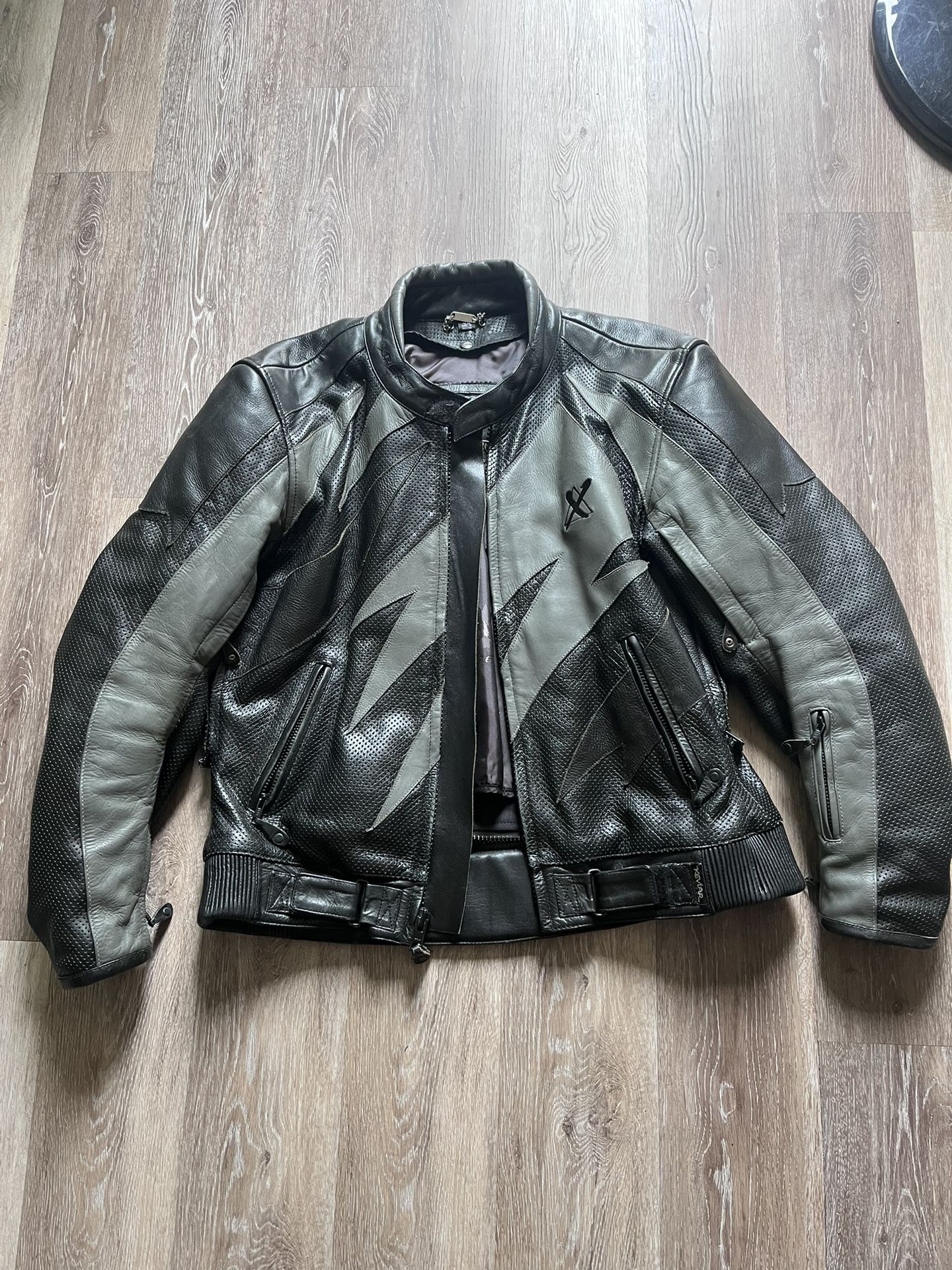 Leather Padded Motorcycle Jacket