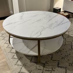 Faux Marble Coffee Table 