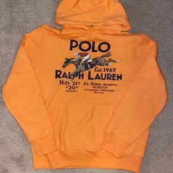 New Men s RALPH LAUREN Riding Academy Orange Polo Hoodie Sz Large for Sale in Charlotte NC OfferUp