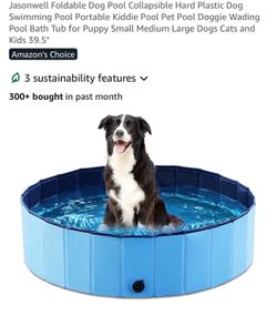 Foldable Dog Pool Collapsible Hard Plastic Dog Swimming Pool