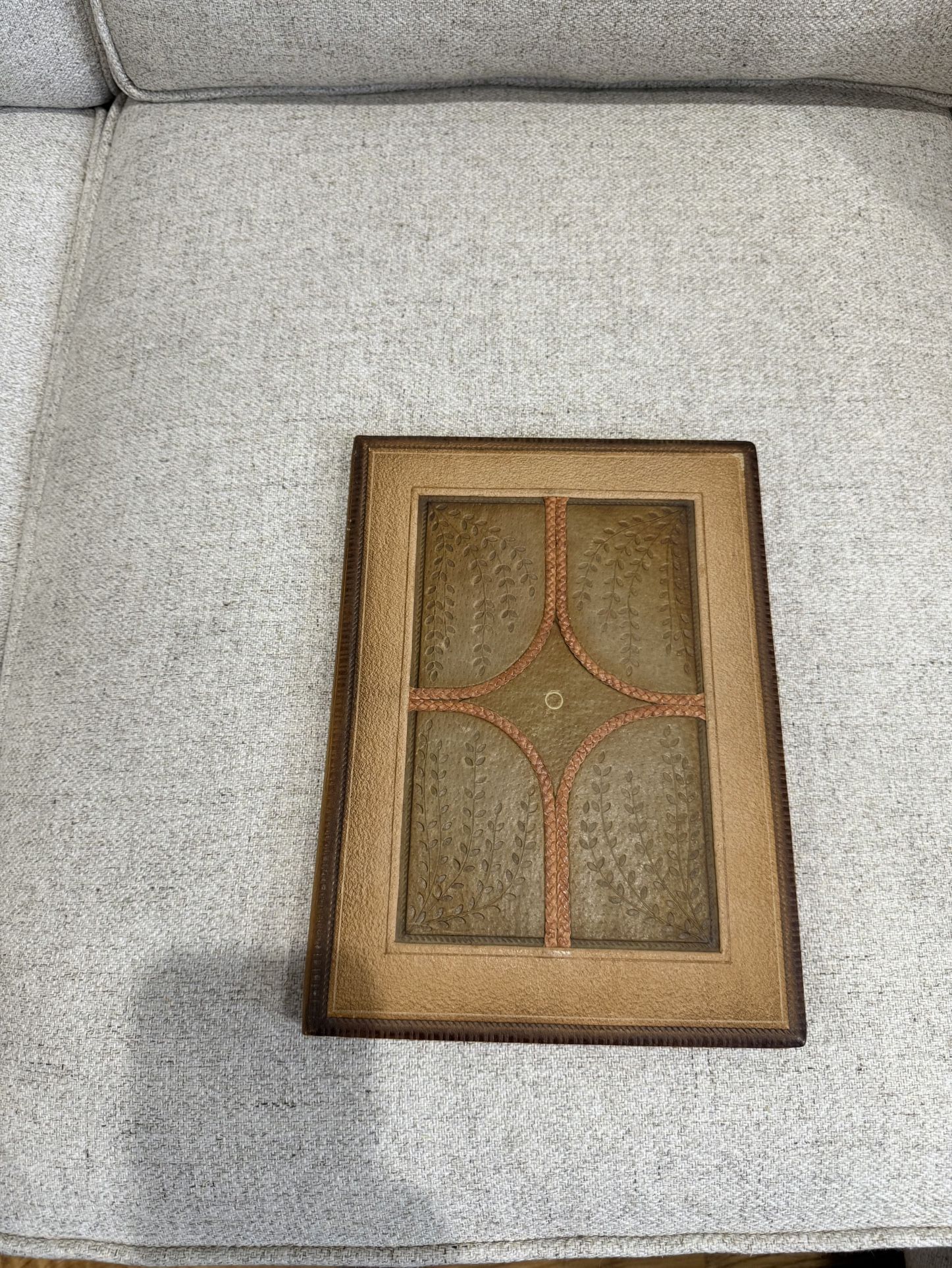 Vintage Antique very high quality Leather Embossing Notepad. High quality paper inside. Very classy look if you have it on your desk. New. Never used.