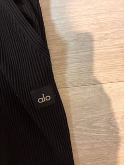 Alo Yoga Black Ribbed Leggings