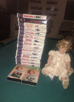 Shirley Temple Elke Hutchens Doll and 17 Shirley Temple Tapes