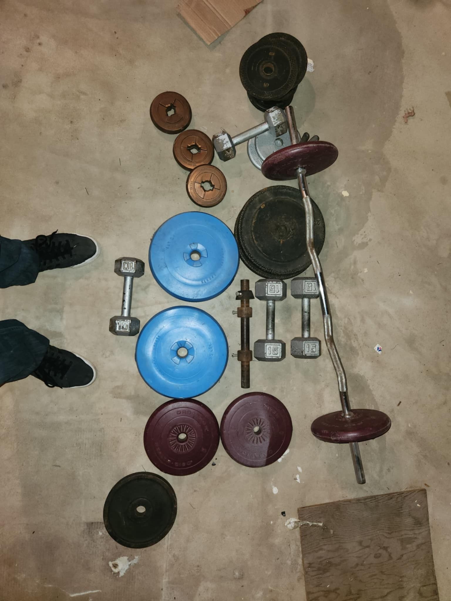 Weights And Curling Bar