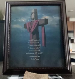 16x20 Aaron brothers frame with  Christian Cross Religious Wall Art