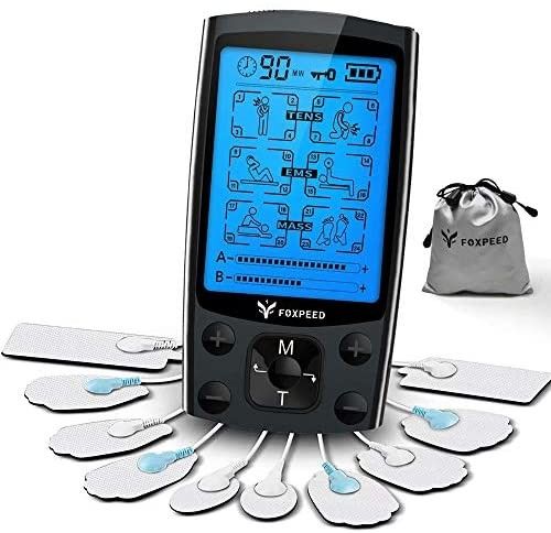 FOXPEED EMS TENS To Channel Muscle Stimulator With 24 Modes