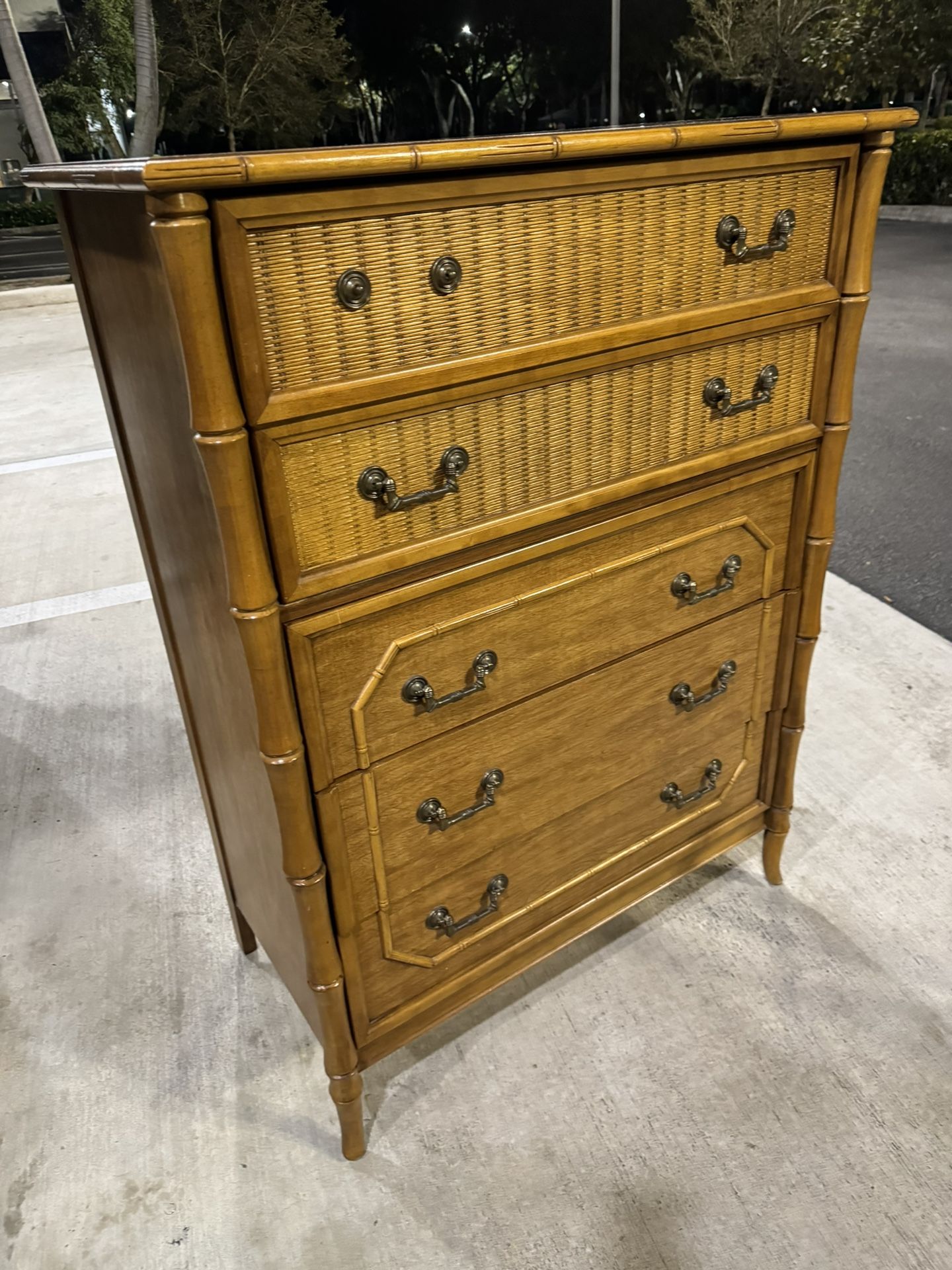 Tall Bamboo Dresser