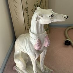 Gorgeous Life Sized Greyhound Statue