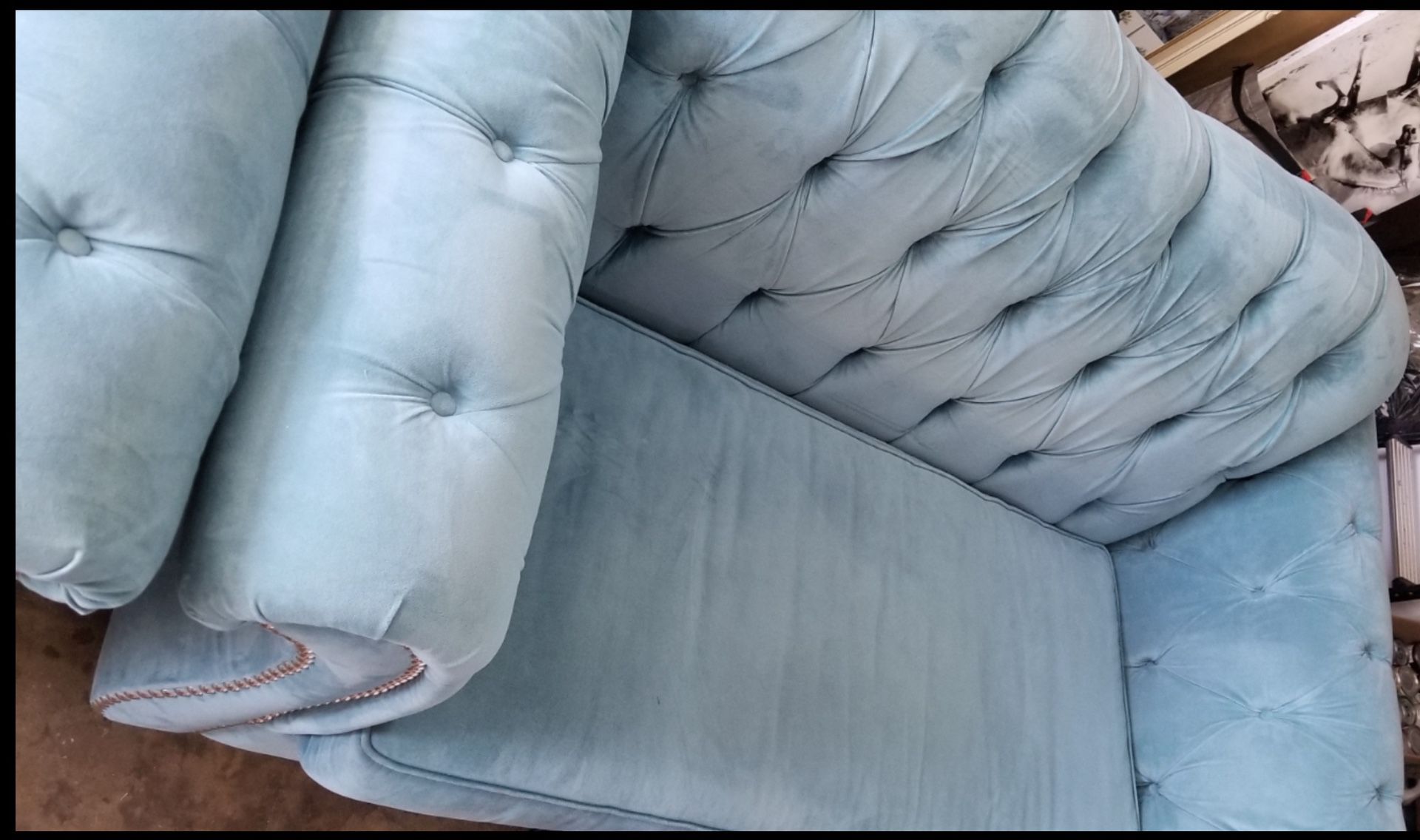 Used but not a lot is very clean And good quality couch is all together no Bello