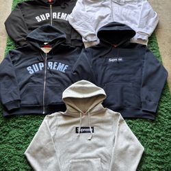 Supreme Zip ups And Box Logos 