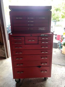 Vintage Proto & Mac Tools Heavy Duty Rolling Toolbox Stack - 21 Drawers