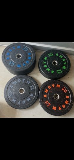 New Olympic Rubber Bumper Plates – 10LB, 15LB, 25LB & 45LB Pairs Available