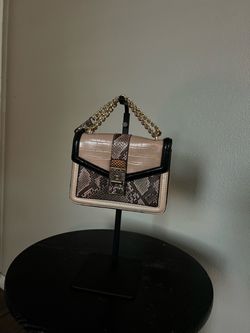 Aldo Mini Structured Handbag with Gold Chain