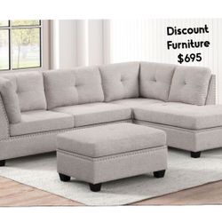 Sectional Sofa With Ottoman 💥