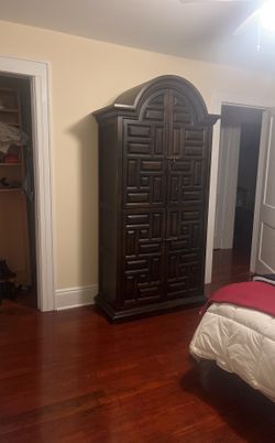 Vintage Armoire, Gorgeous Antique Vintage Cabinet Dresser Real Wood