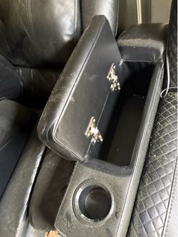 Black leather recliner