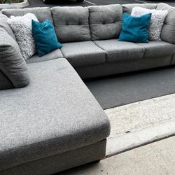 Grey Arrowmask Sectional Couch