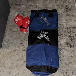 Punching Bag With Gloves And Chain For Hanging