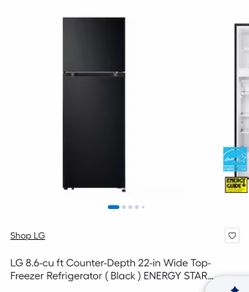 LG 8.6-cu ft Counter-Depth 22-in Wide Top-Freezer Refrigerator (