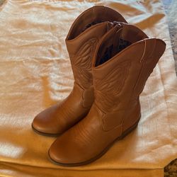 Girls Steve Madden Cowboy Boots - Fawn Brown, New