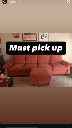 Couch with ottoman