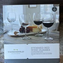 Stemmed wine glasses