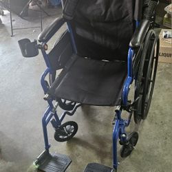Drive Medical Blue Streak Lightweight Collapsible Wheelchair