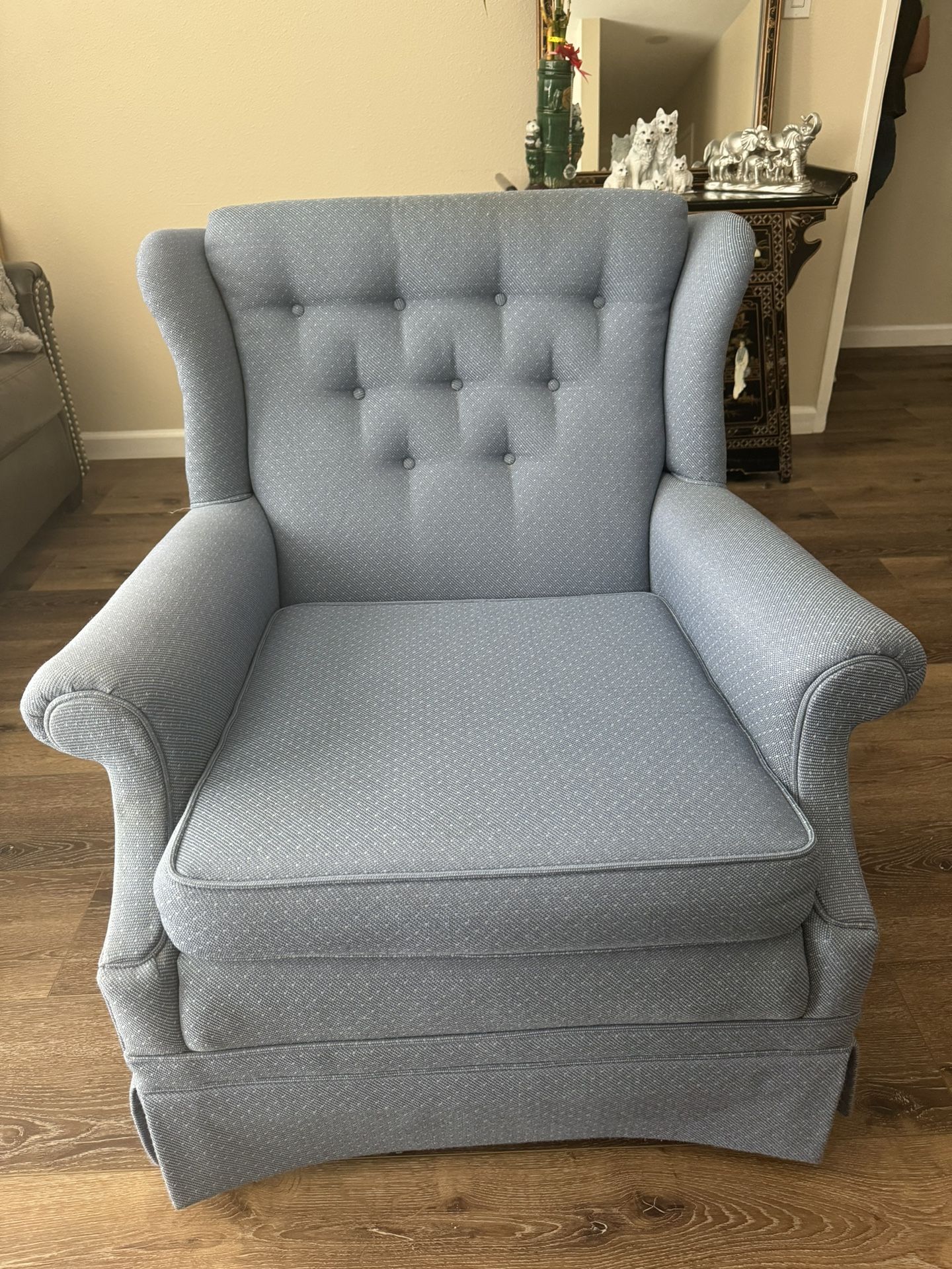 Sky blue sofa chair