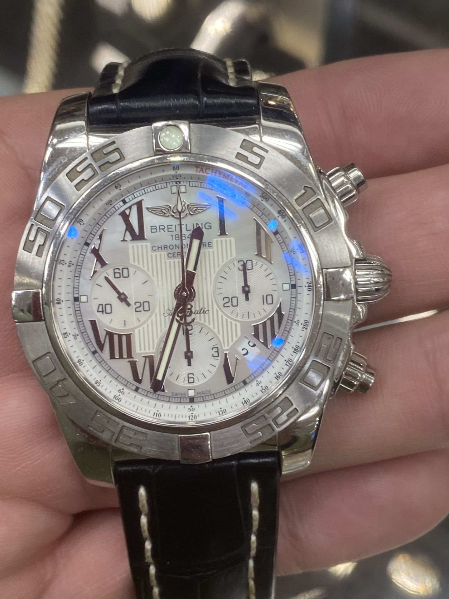 Breitling New Style Facrory Mother Of Pearl Big Watch Swiss Rolex Patek Cartier Gold Silver Coin Scrap 24k 10k 14k 