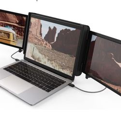 Xebec Tri-Screen 2 | 10.1in Portable Attachable Monitor for Laptop | Full HD Plug & Play