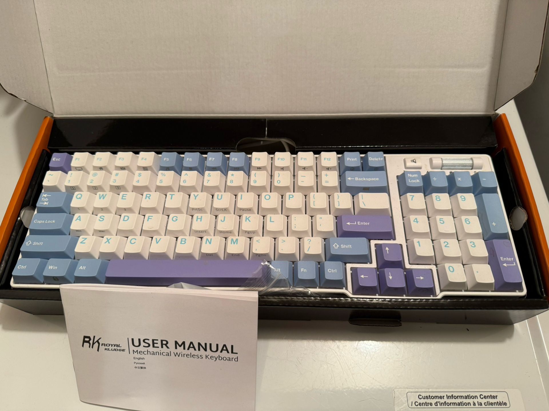 RK Royal Kludge RK96 RGB 96 Keys Wireless 3 Mode BT 2.4G Mechanical Keyboard
