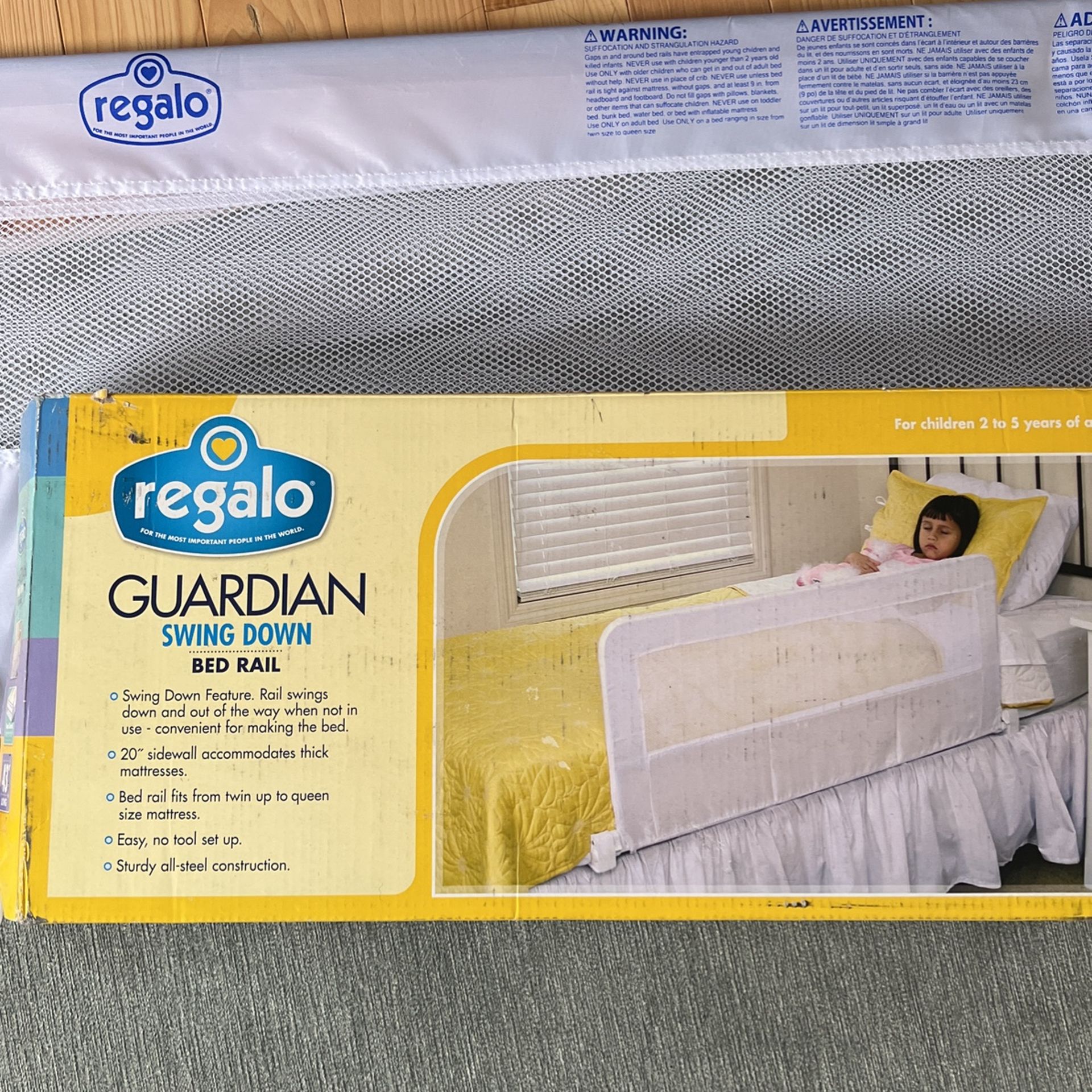 Regalo Guardian Swing Down Bed Rail For Kids