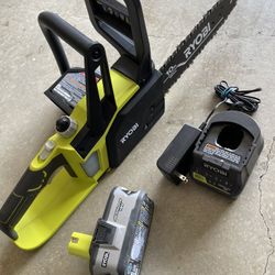 Ryobi 18v 10” Chain Saw Combo Kit 4ah Battery