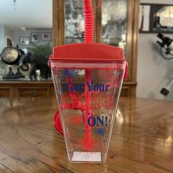 New “Get Your Sparkle on” Tumbler with Straw (Does not come with boxes or tags)
