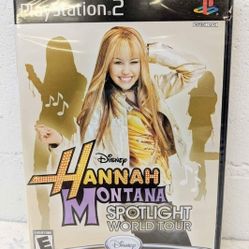 New Disney Hannah Montana Spotlight World Tour for PlayStation 2 system PS2 