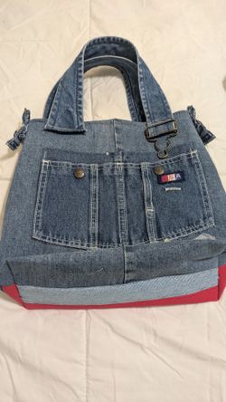 DENIM HANDBAG. Hand made using USA Works overalls.
