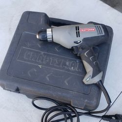Craftsman 3/8 Inch Corded Drill With Case