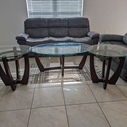 Coffee Table With  Two End Tables 
