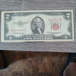 Red Seal 2 Dollar Bill