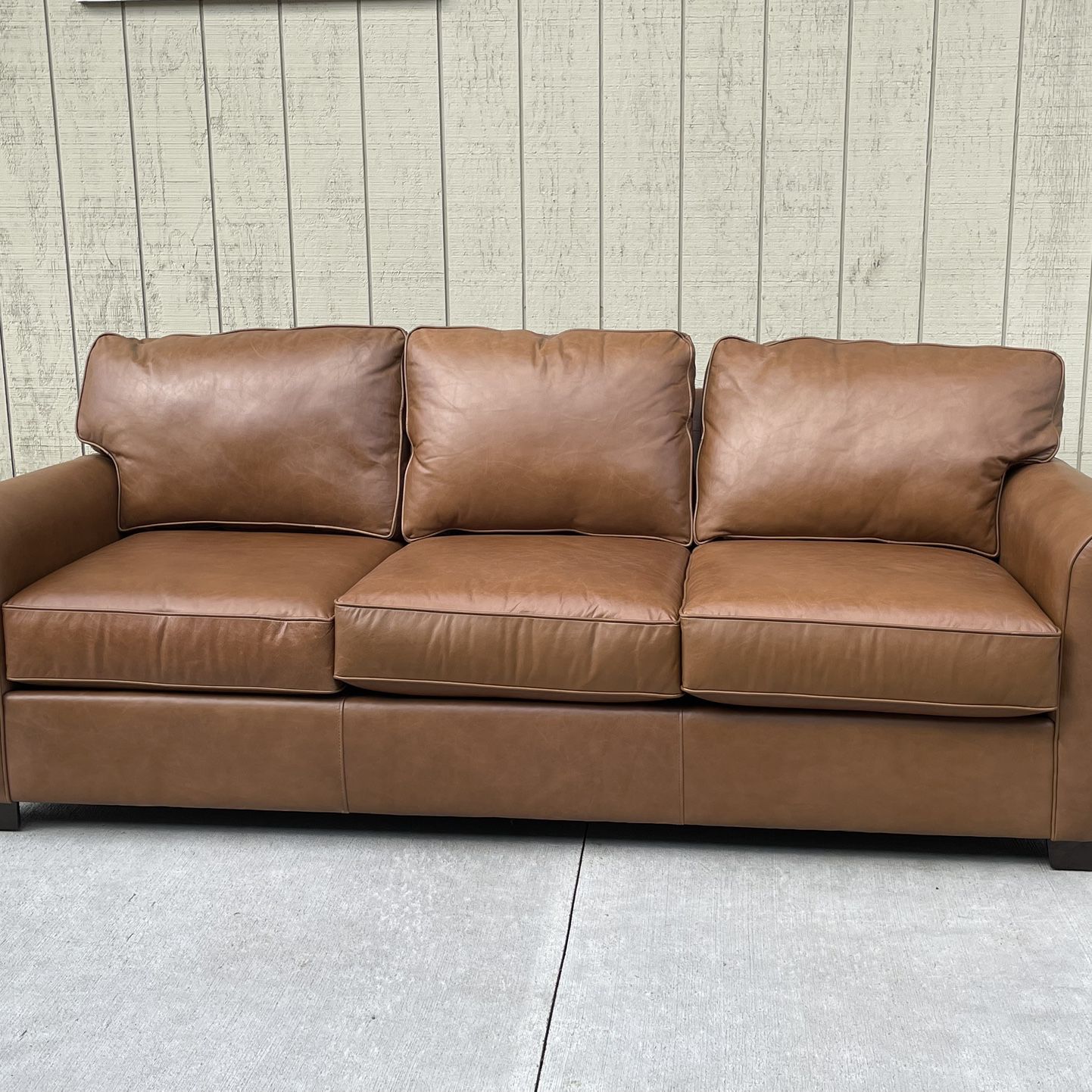 Pottery Barn Leather Couch 