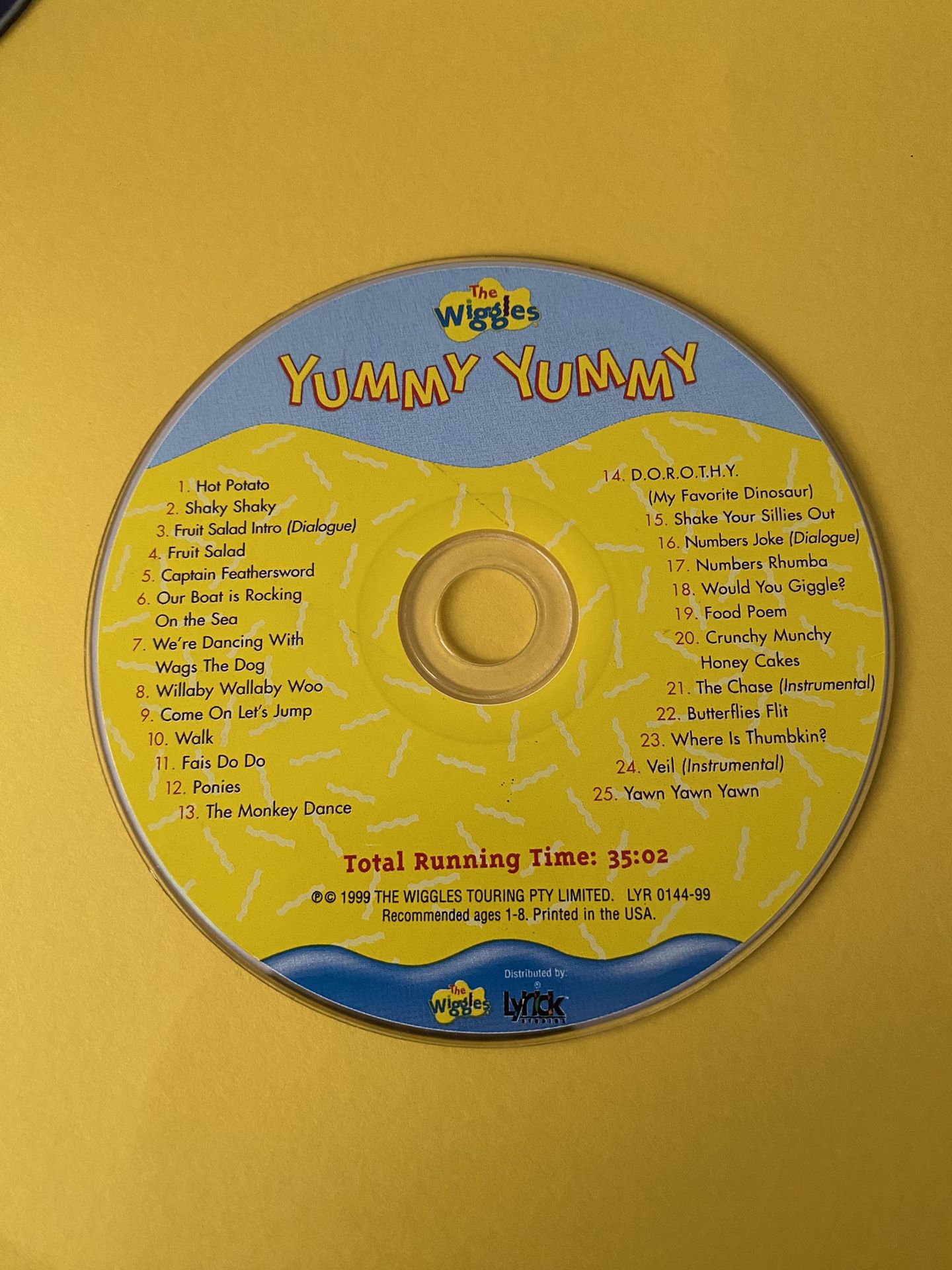 Vintage Wiggles Cd 25 Songs