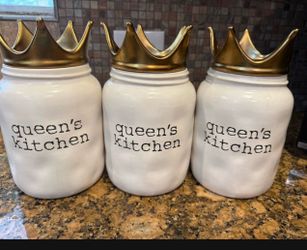 Crown kitchen canisters