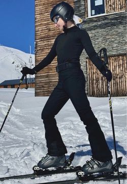 Gsou Snow Women's Black Slim Ski Snowboard Pants Size XS