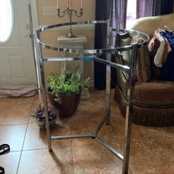 Chrome clothing racks they’re all adjustable have seven of them￼