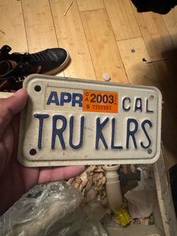 Crazy bike license plate